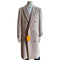 Mens Full Length Wool Double Breasted Overcoat in Beige - AlbertoNardoniStore