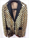 Mens Gold Sequin Blazer - AlbertoNardoniStore