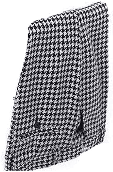 Mens Grey Houndstooth Dress Pants - AlbertoNardoniStore