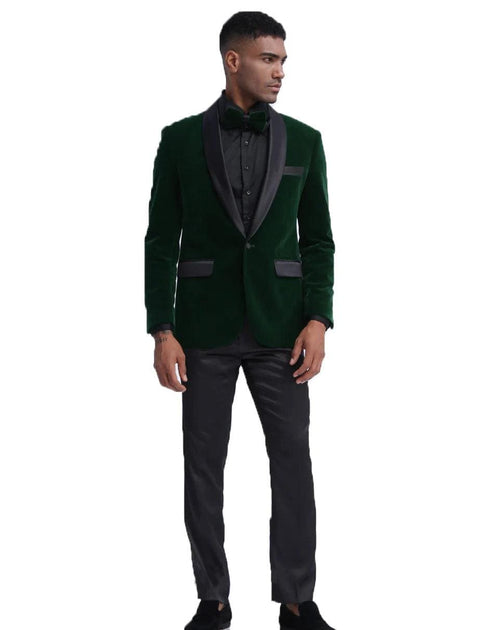 Mens Hunter Green Dinner Jacket - Mens Evening jackets - Tuxedo Dinner Jacket - AlbertoNardoniStore