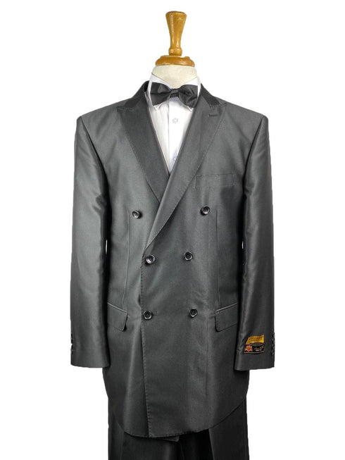 7-C-Shiny-DB-1 - Shark-Black - Mens Wholesale Suit - AlbertoNardoniStore