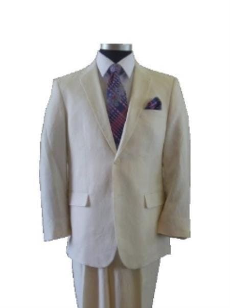 Mens Ivory Linen suit - AlbertoNardoniStore