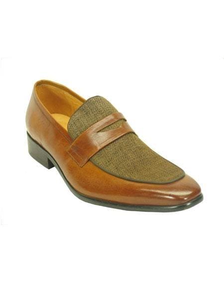 Mens Light Brown Mens Dress Shoes - AlbertoNardoniStore