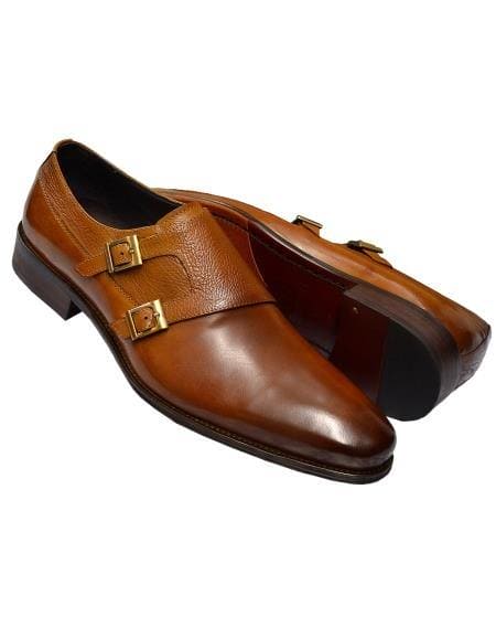 Mens Light Brown Mens Dress Shoes - AlbertoNardoniStore