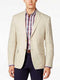 Mens Lightweight Blazer - Men's 2 Button Tan Solid Linen Classic Fit Sport Coat Blazer - AlbertoNardoniStore