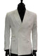 Mens Lightweight Blazer - Mens Double Breasted Suits Jacket Solid White Linen Dress Casual Jacket Blazer - AlbertoNardoniStore