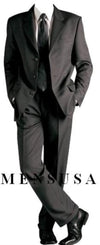 Mens Matching Suit With Shirt And Tie Combination Combo Deal - 2 Button Style Jacket + White Shirt + Black tie Suit - AlbertoNardoniStore