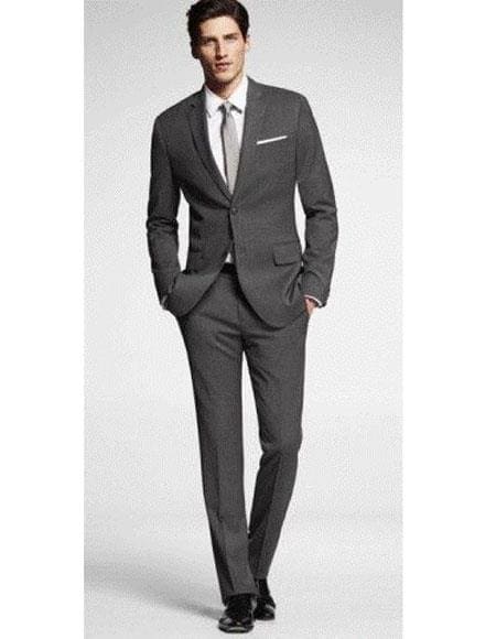 Mens Matching Suit With Shirt And Tie Combination Combo Deal - Charcoal Suit - AlbertoNardoniStore