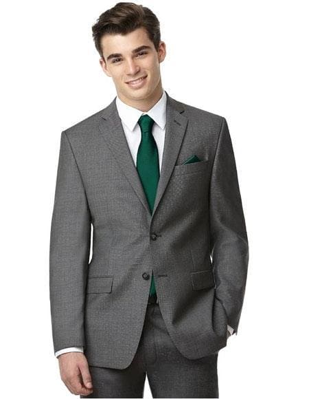 Mens Matching Suit With Shirt And Tie Combination Combo Deal - Grey Suit - AlbertoNardoniStore