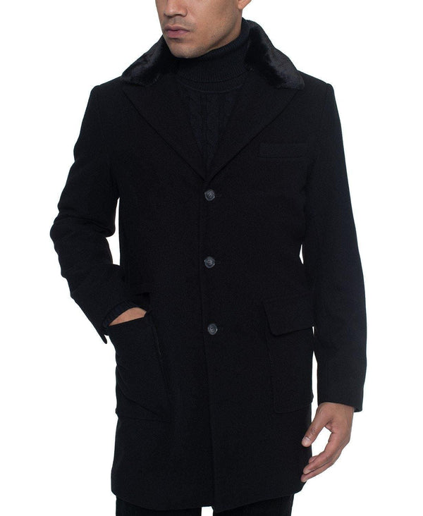 Mens Mid-Length Coats - 3/4 Length Mens Coat - AlbertoNardoniStore