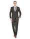 Mens Modern Fit Gangster Pinstripe Suit Charcoal - AlbertoNardoniStore