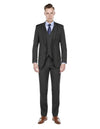 Mens Modern Fit Vested Suit Charcoal Grey - AlbertoNardoniStore