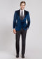 Mens Navy Blue Dinner Jacket Velvet tuxedo - AlbertoNardoniStore