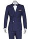 Mens Navy Blue Double Breasted Suit - AlbertoNardoniStore