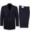 Mens Navy Blue Double Breasted Suit - AlbertoNardoniStore