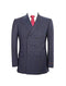 Mens Navy Blue Double Breasted Suit - AlbertoNardoniStore