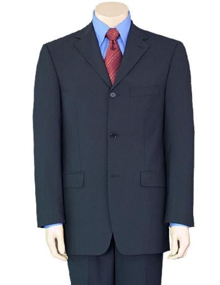 Mens Navy Tweed Suit - Navy Wool Suit - Winter Fabric Heavy Suit - AlbertoNardoniStore