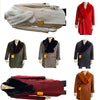 Mens Overcoat With Fur Collar - Double Breasted Cashmere And Wool Topcoat in 14 Colors - AlbertoNardoniStore