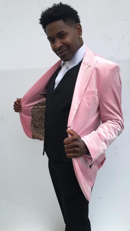 Mens Pink Blazer - AlbertoNardoniStore