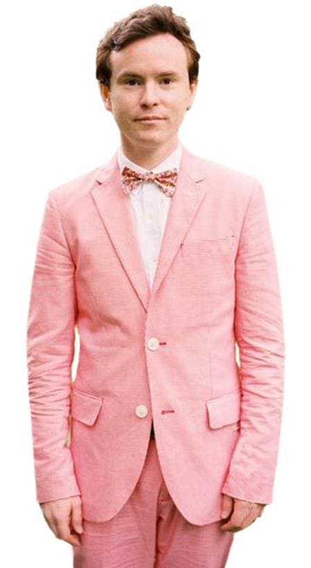 Mens Pink Linen Suit - Summer Suit - AlbertoNardoniStore