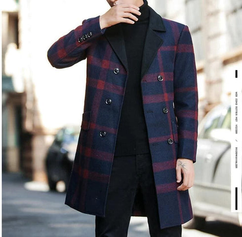 Mens Plaid Overcoats - AlbertoNardoniStore