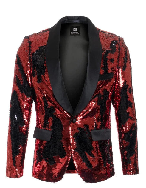 Mens Red & Black Dinner Jacket - Mens Evening jackets - Tuxedo Dinner Jacket - AlbertoNardoniStore