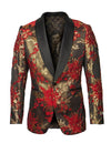 Mens Red & Black Dinner Jacket - Mens Evening jackets - Tuxedo Dinner Jacket - AlbertoNardoniStore