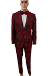 Mens Red Prom Suit - AlbertoNardoniStore