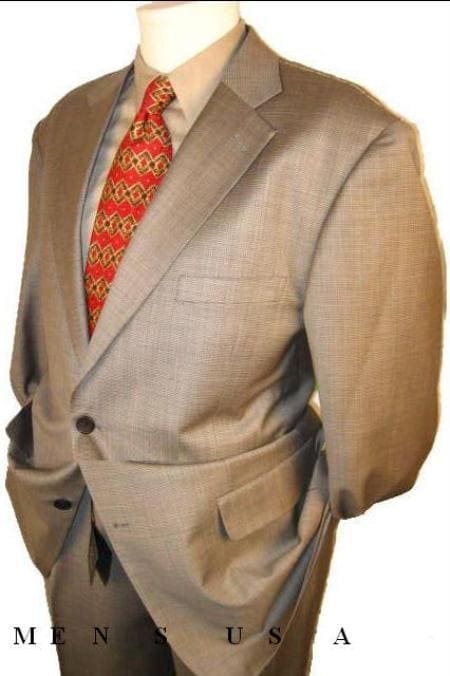 Mens Regal Fit Suit - Beige Suit - AlbertoNardoniStore