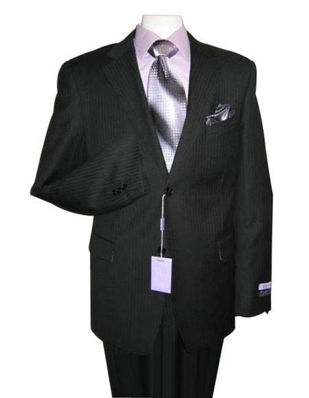 Mens Regal Fit Suit - Black Suit - AlbertoNardoniStore