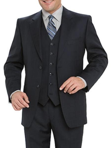 Mens Regal Fit Suit - Navy Blue Suit | Alberto Nardoni