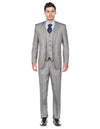 Mens Regular Fit Vested Suit Light Grey - AlbertoNardoniStore