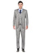 Mens Regular Fit Vested Suit Light Grey - AlbertoNardoniStore