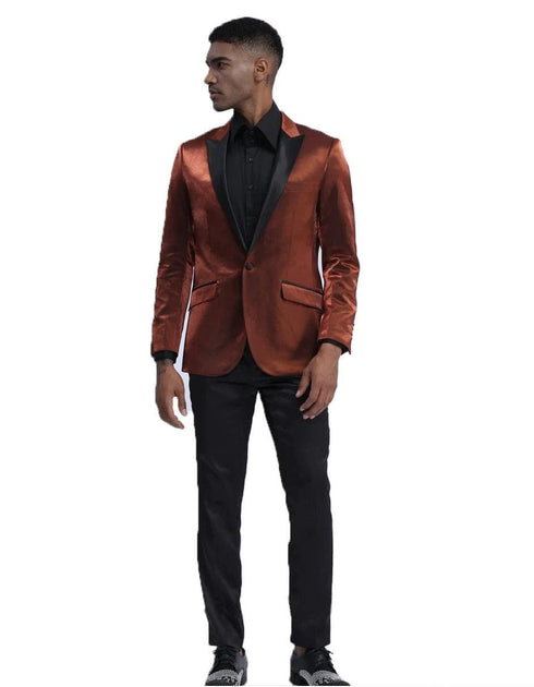 Mens Satin Dinner Jacket - Mens Evening jackets - Tuxedo Dinner Jacket - AlbertoNardoniStore