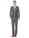 Mens Savvy Slim Vested Suit Grey - AlbertoNardoniStore