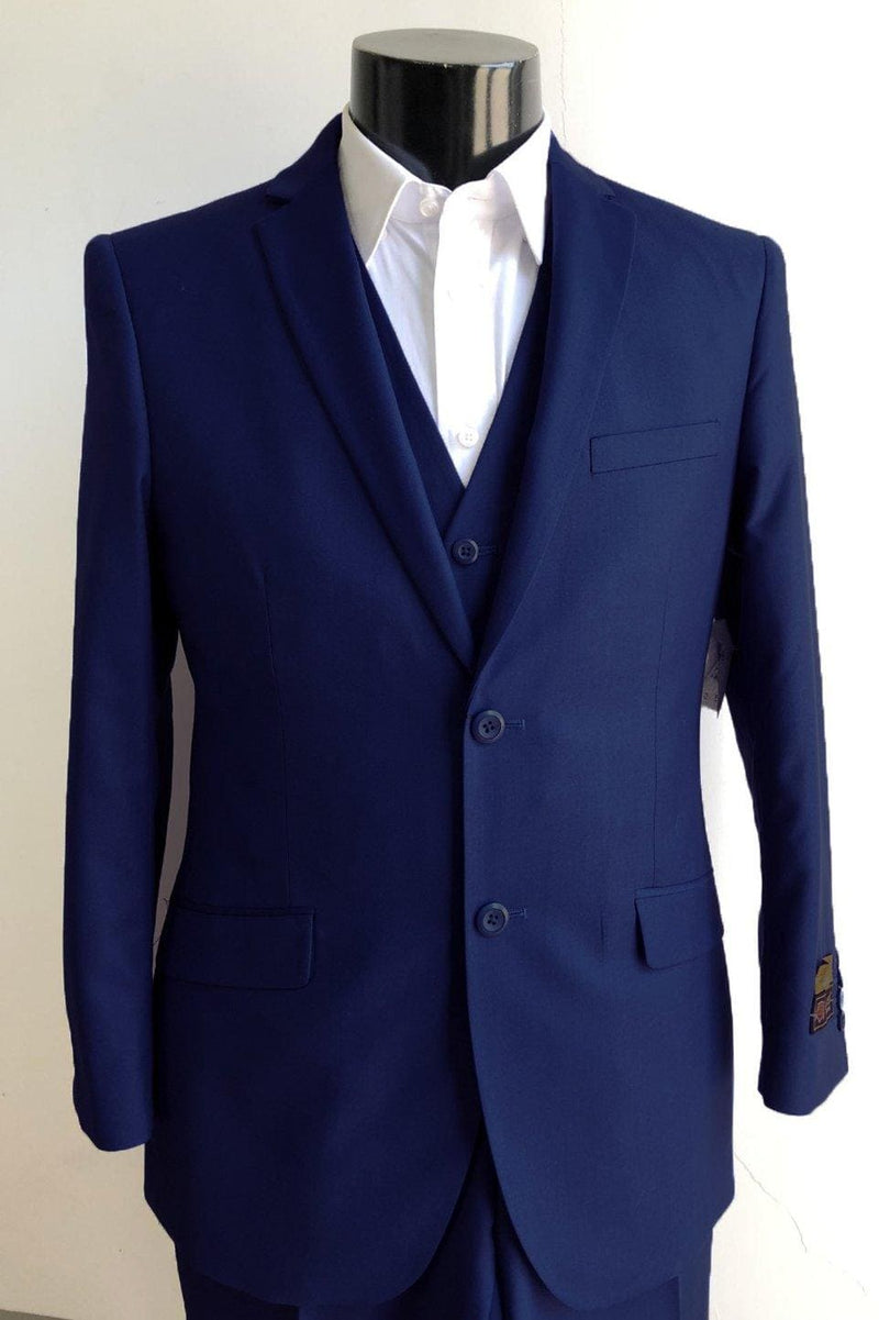 Mens Skinny Navy Suits Downtown Los angeles - Suits LA $149 - AlbertoNardoniStore