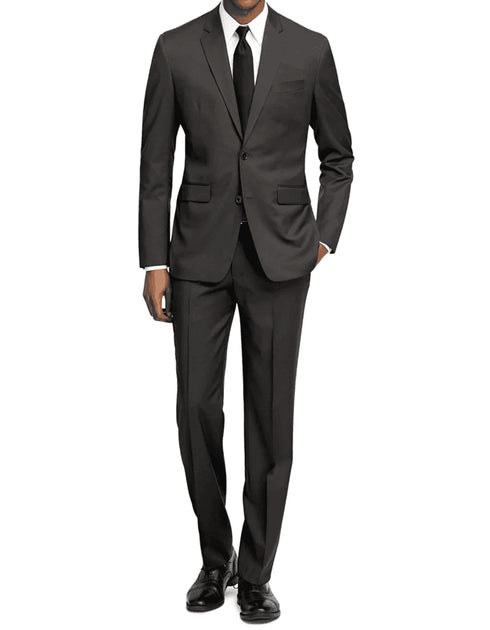 Mens Slim Fit Funeral Suit Charcoal - AlbertoNardoniStore