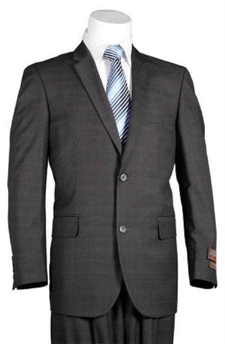 Mens Slim Fit Plaid Suit - Plaid Skinny Suit - AlbertoNardoniStore