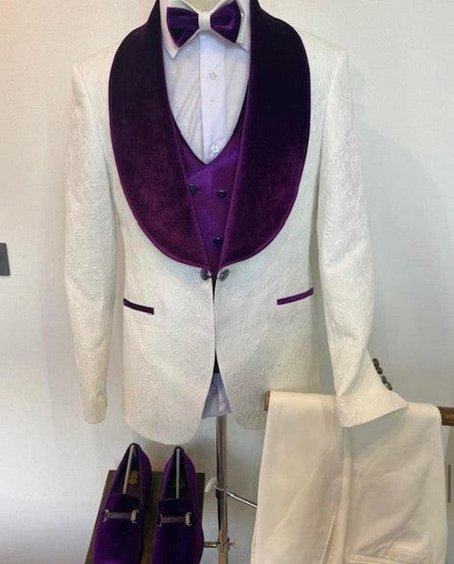 mens-suits-off white suit - AlbertoNardoniStore