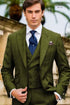 Mens Suits Olive Green - AlbertoNardoniStore