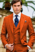 Mens Suits Orange - AlbertoNardoniStore