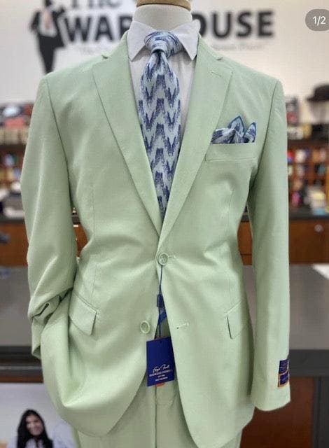 Mens-suits- pista-Green suit - AlbertoNardoniStore