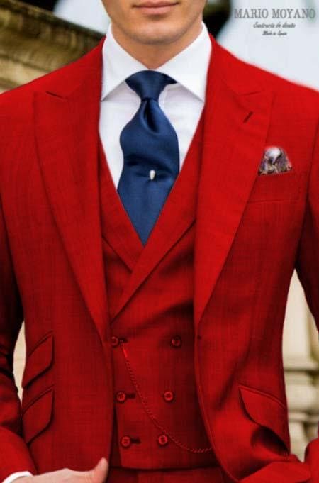 Mens Suits Red - AlbertoNardoniStore
