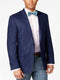 Mens Summer Blazer - Men's Navy Solid 2 Button Linen Classic Fit Sport Coat Blazer - AlbertoNardoniStore