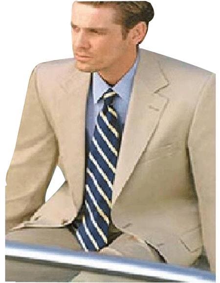 Mens Tan Linen Suit - AlbertoNardoniStore