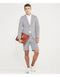 Mens Two Piece Short Set - Light Grey Suit - AlbertoNardoniStore