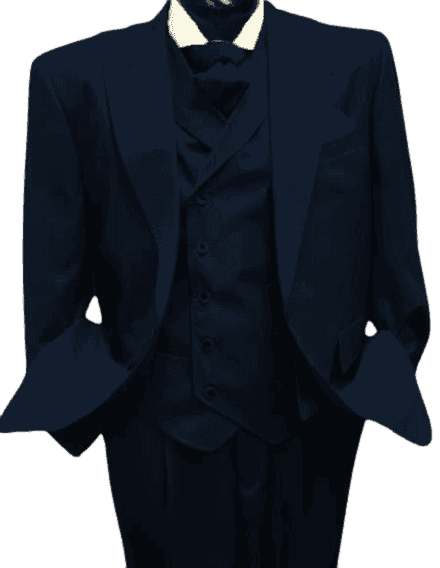 Mens Urban Suits - 100% Wool Suit - Single Button Double Breasted Vest Pleated Pants - AlbertoNardoniStore