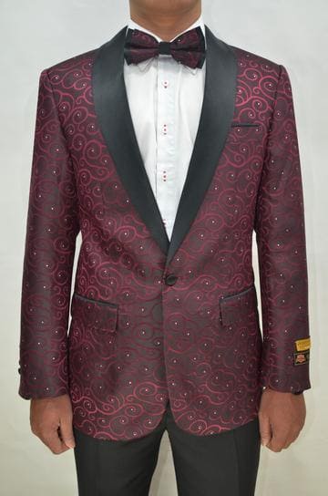 Mens Vegas Burgundy Tuxedo - AlbertoNardoniStore