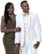 Mens White and Gold Suits - White and Gold Prom Tuxedo - AlbertoNardoniStore