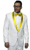 Mens White and Gold Suits - White and Gold Prom Tuxedo - AlbertoNardoniStore